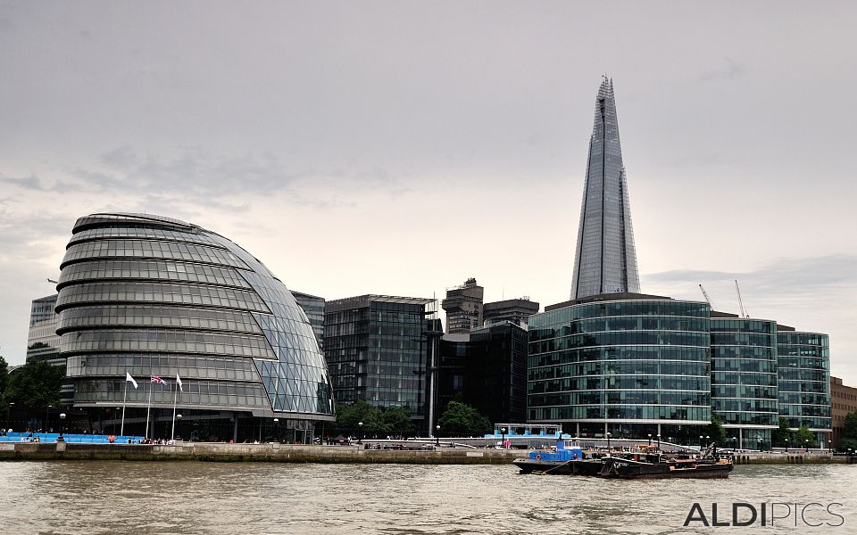 By boat on the River Thames